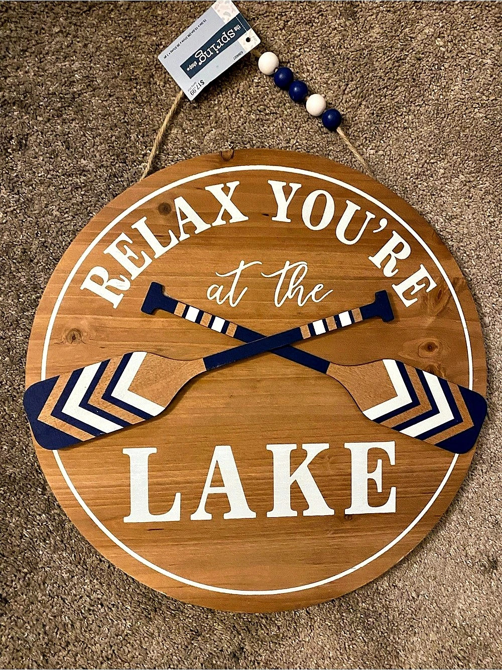 Relax You're at the Lake Wall Sign